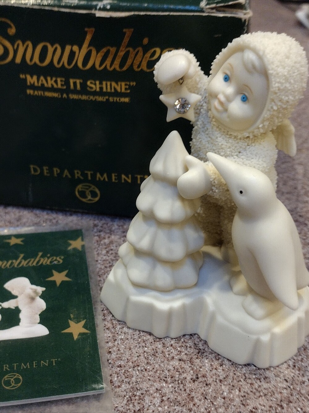 Dept 56 Make It Shine Snowbaby Figurine w/ Swarovski Crystal Star - Picture 4 of 10